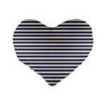 Royal Gold Classic Stripes Standard 16  Premium Flano Heart Shape Cushions Back