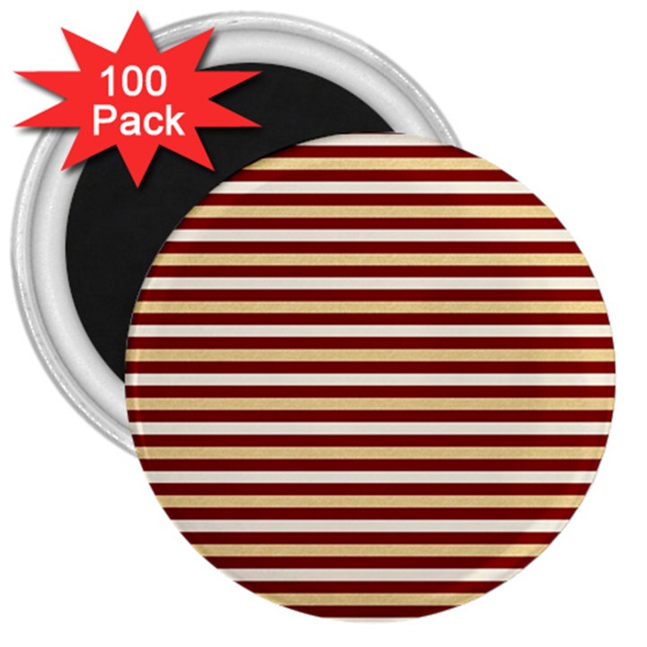 Gold And Wine 3  Magnets (100 pack)