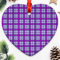 Purple Tartan Ornament (Heart)