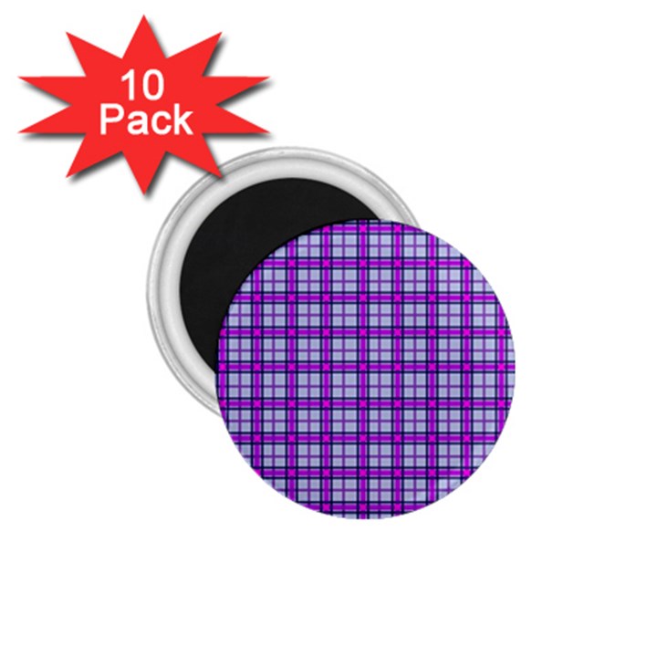 Purple Tartan 1.75  Magnets (10 pack) 