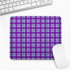 Purple Tartan Large Mousepads