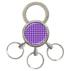 Purple Tartan 3-ring Key Chains by jumpercat