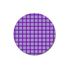 Purple Tartan Magnet 3  (Round)