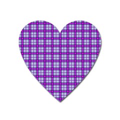 Purple Tartan Heart Magnet by jumpercat