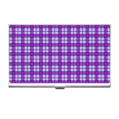 Purple Tartan Business Card Holders by jumpercat