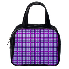 Purple Tartan Classic Handbags (One Side)