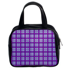 Purple Tartan Classic Handbags (2 Sides) by jumpercat