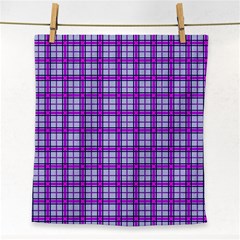 Purple Tartan Face Towel by jumpercat