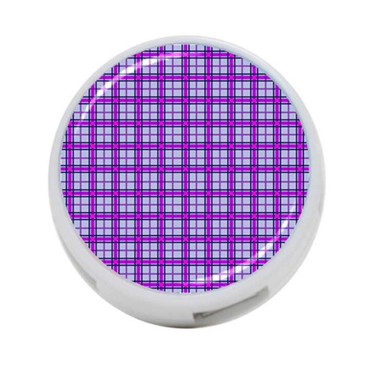 Purple Tartan 4-Port USB Hub (Two Sides) 