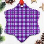 Purple Tartan Ornament (Snowflake) Front