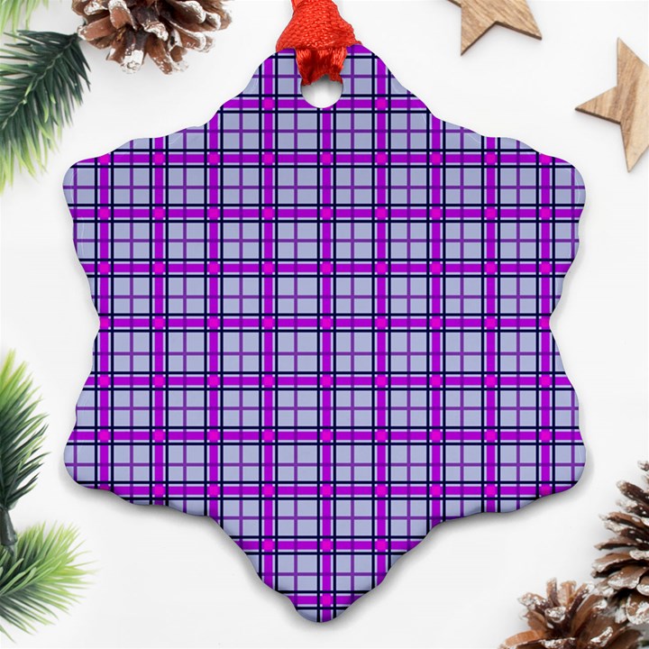 Purple Tartan Ornament (Snowflake)