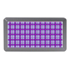 Purple Tartan Memory Card Reader (mini) by jumpercat