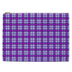 Purple Tartan Cosmetic Bag (xxl)  by jumpercat