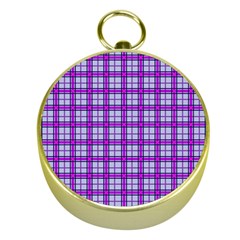 Purple Tartan Gold Compasses by jumpercat