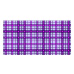 Purple Tartan Satin Shawl Front