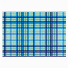 Sea Tartan Large Glasses Cloth (2-side) by jumpercat