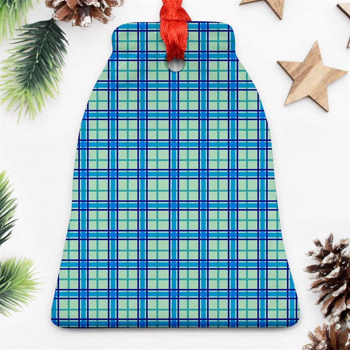 Sea Tartan Ornament (Bell)