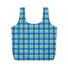 Sea Tartan Full Print Recycle Bags (m)  by jumpercat