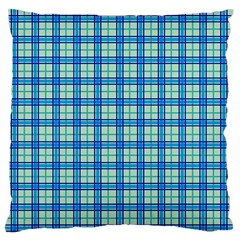 Sea Tartan Standard Flano Cushion Case (one Side) by jumpercat