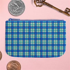 Sea Tartan Large Coin Purse by jumpercat