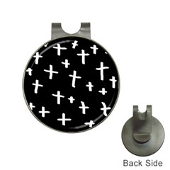 White Cross Hat Clips With Golf Markers by snowwhitegirl