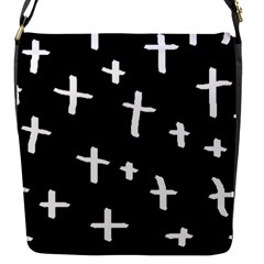 White Cross Flap Messenger Bag (s) by snowwhitegirl