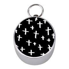 White Cross Mini Silver Compasses by snowwhitegirl