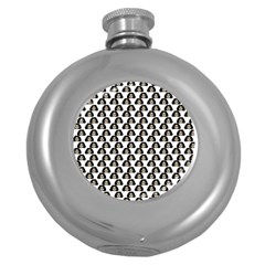 Angry Girl Pattern Round Hip Flask (5 Oz) by snowwhitegirl