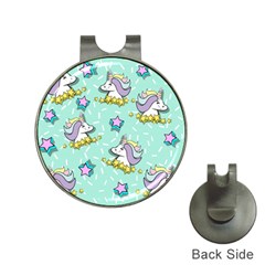 Magical Happy Unicorn And Stars Hat Clips With Golf Markers by Bigfootshirtshop