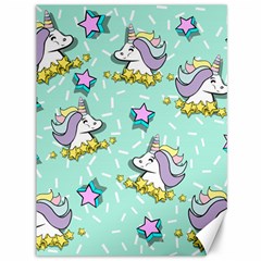 Magical Happy Unicorn And Stars Canvas 36  X 48   by Bigfootshirtshop