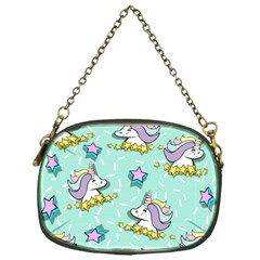 Magical Happy Unicorn And Stars Chain Purses (one Side)  by Bigfootshirtshop