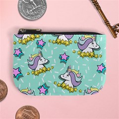 Magical Happy Unicorn And Stars Mini Coin Purses by Bigfootshirtshop