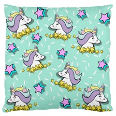 Magical Happy Unicorn And Stars Standard Flano Cushion Case (one Side) by Bigfootshirtshop