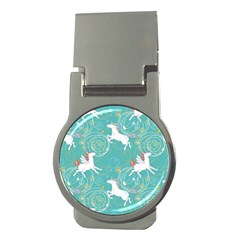 Magical Flying Unicorn Pattern Money Clips (Round) 