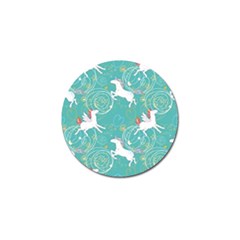 Magical Flying Unicorn Pattern Golf Ball Marker