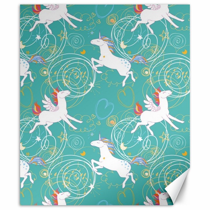 Magical Flying Unicorn Pattern Canvas 20  x 24  