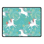 Magical Flying Unicorn Pattern Fleece Blanket (Small) 50 x40  Blanket Front