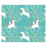 Magical Flying Unicorn Pattern Double Sided Flano Blanket (Small)  50 x40  Blanket Front