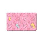 Unicorns Eating Ice Cream Pattern Magnet (Name Card) Front