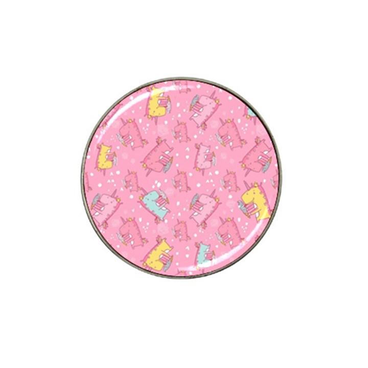 Unicorns Eating Ice Cream Pattern Hat Clip Ball Marker (4 pack)