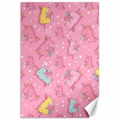 Unicorns Eating Ice Cream Pattern Canvas 20  X 30   by Bigfootshirtshop