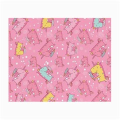 Unicorns Eating Ice Cream Pattern Small Glasses Cloth (2-side) by Bigfootshirtshop