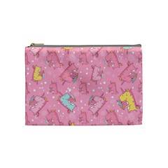 Unicorns Eating Ice Cream Pattern Cosmetic Bag (medium)  by Bigfootshirtshop