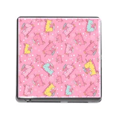 Unicorns Eating Ice Cream Pattern Memory Card Reader (square) by Bigfootshirtshop