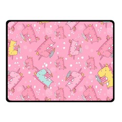 Unicorns Eating Ice Cream Pattern Fleece Blanket (small) by Bigfootshirtshop