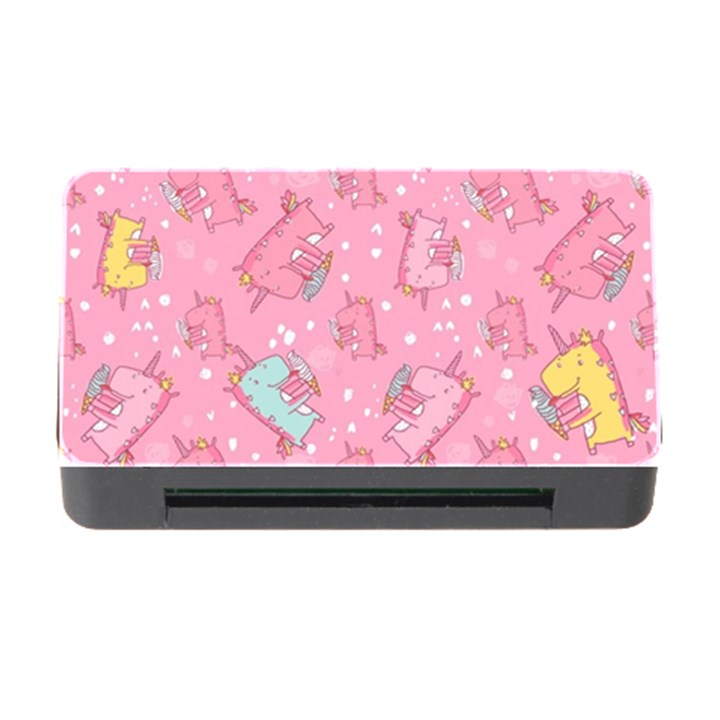 Unicorns Eating Ice Cream Pattern Memory Card Reader with CF