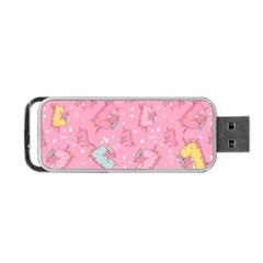 Unicorns Eating Ice Cream Pattern Portable Usb Flash (one Side) by Bigfootshirtshop