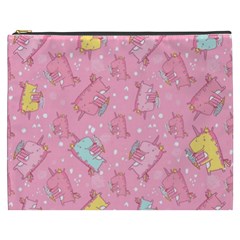 Unicorns Eating Ice Cream Pattern Cosmetic Bag (xxxl)  by Bigfootshirtshop