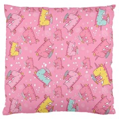 Unicorns Eating Ice Cream Pattern Standard Flano Cushion Case (one Side) by Bigfootshirtshop