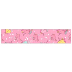 Unicorns Eating Ice Cream Pattern Small Flano Scarf by Bigfootshirtshop